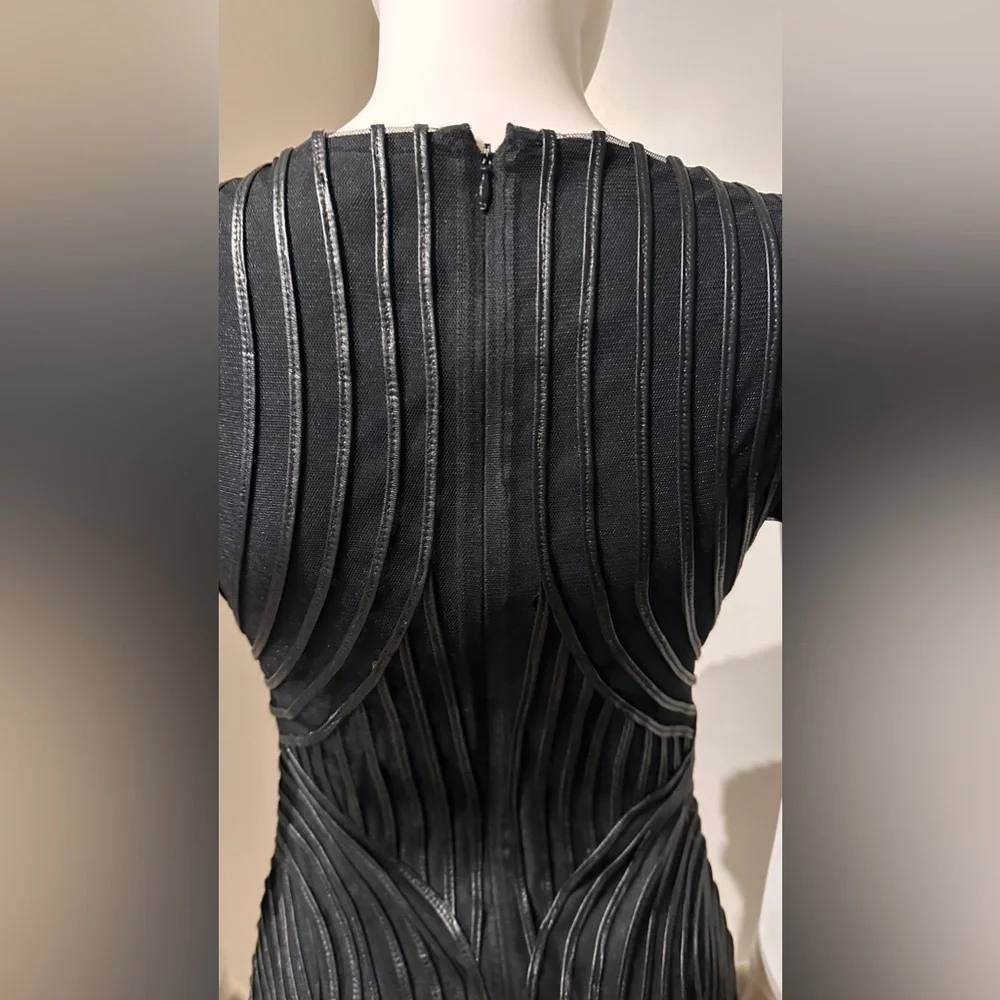 Parker Fabiana Leather Detail Mini Dress Size S - Picture 5 of 5